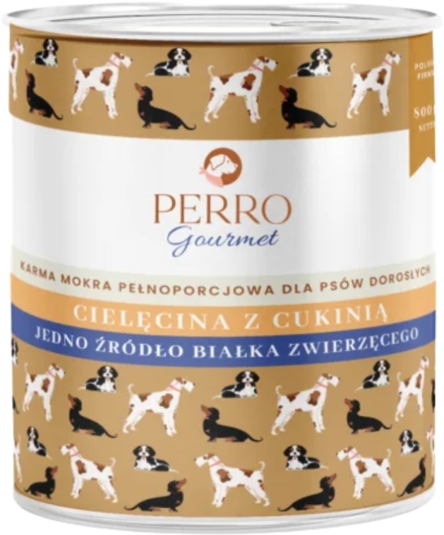 Perro cielęcina z cukinią adult 800 g