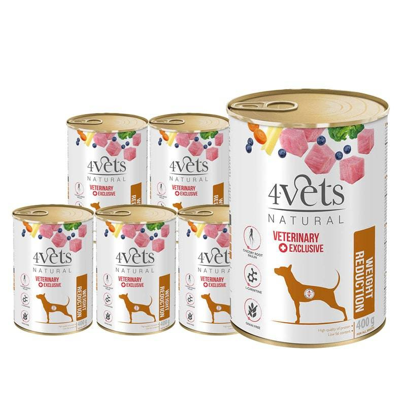 4Vets Natural Weight Reduction indyk 400 g × 6