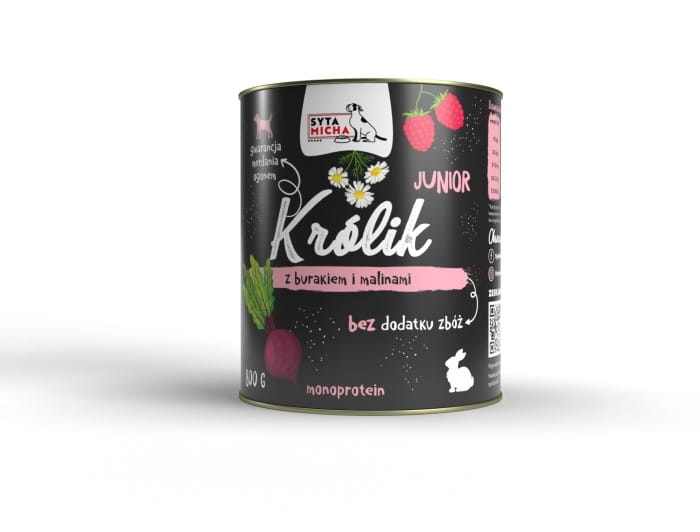 Syta Micha Classic królik z burakiem i maliną junior 800 g