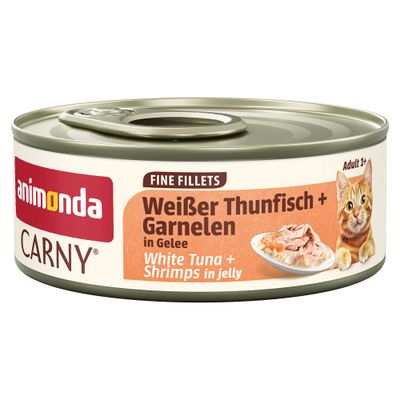 Animonda Carny krewetki, tuńczyk w galaretce adult 60 g × 12