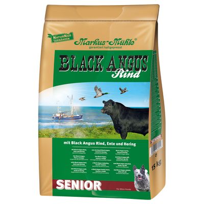 Markus Mühle Black Angus kaczka, wołowina, śledź senior 15 kg × 2