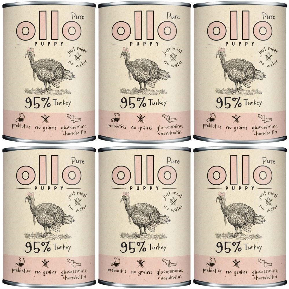 Ollo Pure indyk puppy 850 g × 6