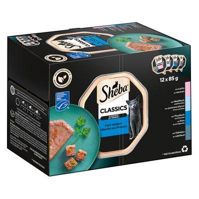 Sheba Classics mix smaków w sosie adult 85 g × 12