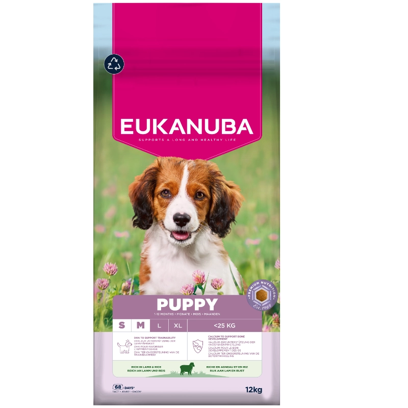 Eukanuba Puppy&Junior jagnięcina puppy małe i średnie rasy 12 kg