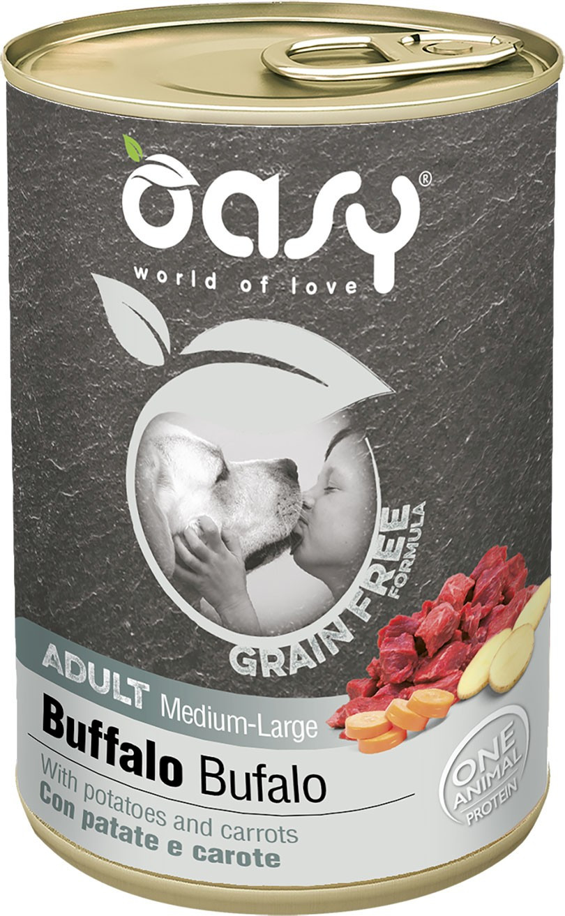 Oasy Grain Free bawół adult średnie i duże rasy 400 g