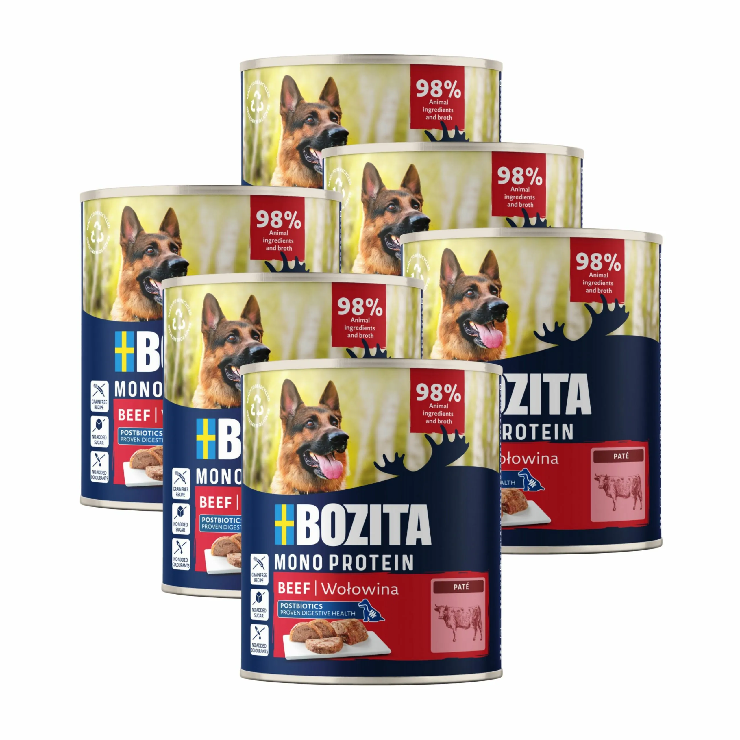 Bozita Mono Protein wołowina adult 800 g × 6