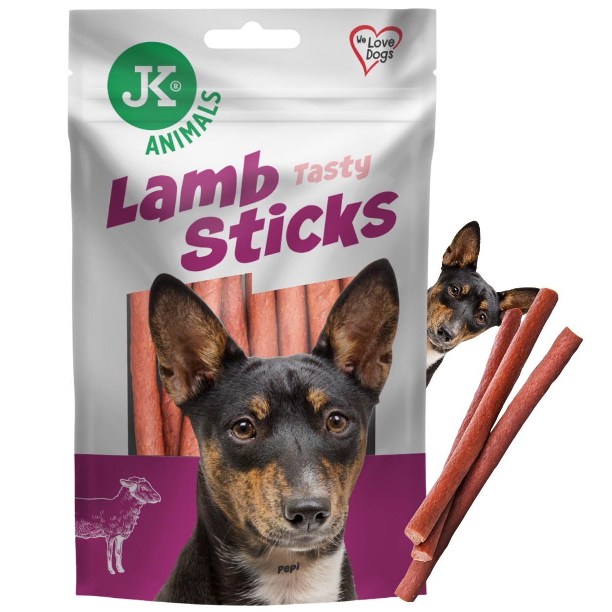 JK Animals Lamb Tasty Sticks jagnięcina 80 g