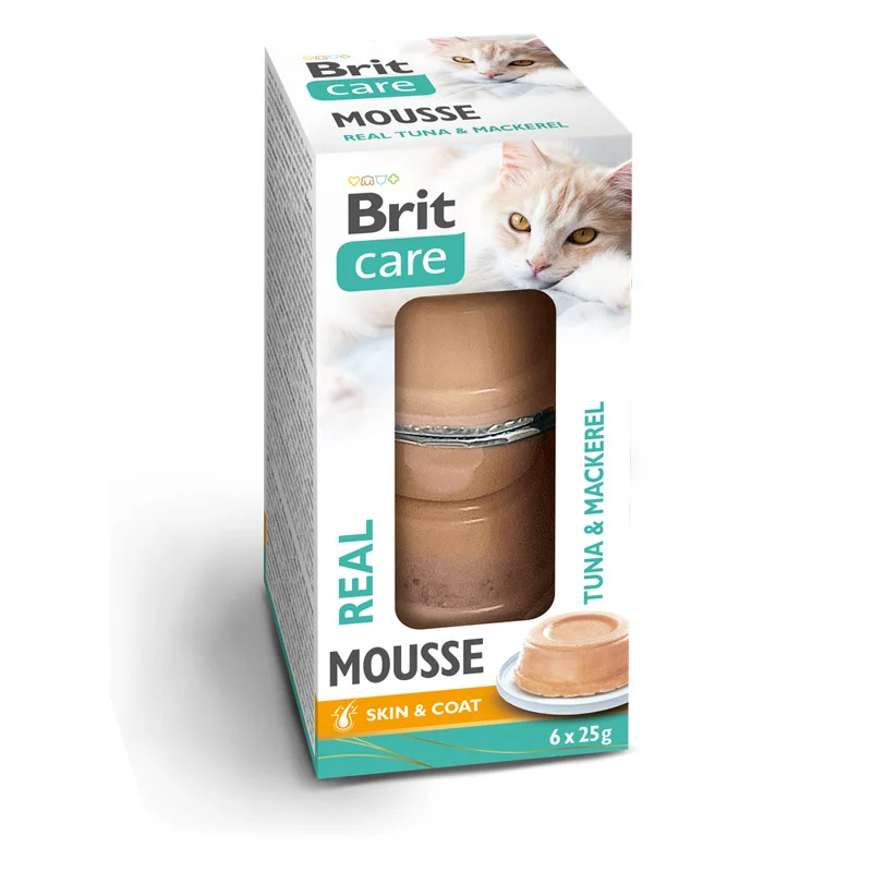Brit Care Skin & Coat makrela, tuńczyk pasztet 25 g × 6