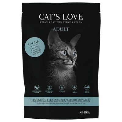 CAT'S LOVE Hairball Digestive łosoś adult 400 g × 2