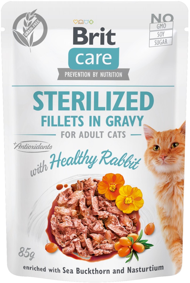 Brit Care Sterilised królik w sosie adult 85 g