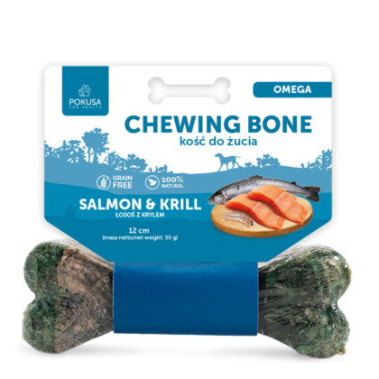 Pokusa Chewing Bone łosoś, kryl 115 g