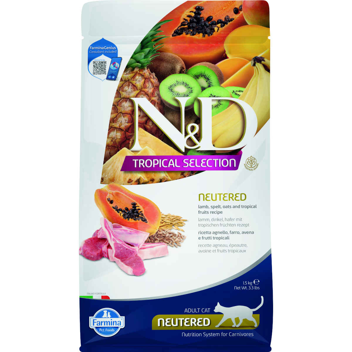 Farmina N&D Tropical Sterilised jagnięcina adult 1,5 kg