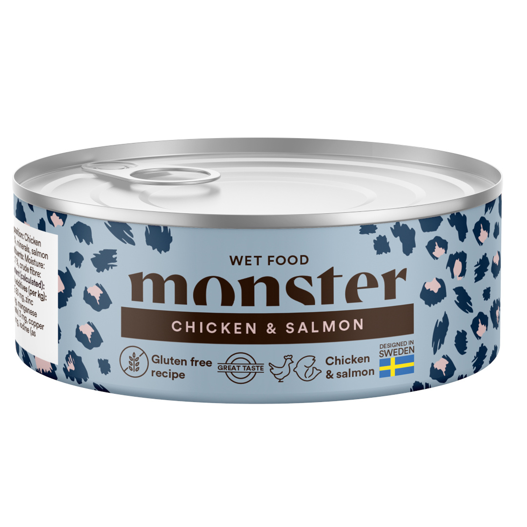 Monster kurczak, łosoś adult 100 g