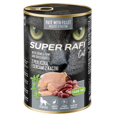 Rafi Super Rafi Sterilised kaczka, perliczka pasztet adult 400 g × 12