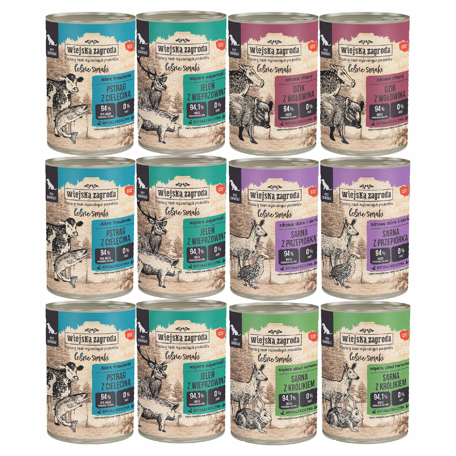 Wiejska Zagroda Leśne Smaki mix 400 g × 12