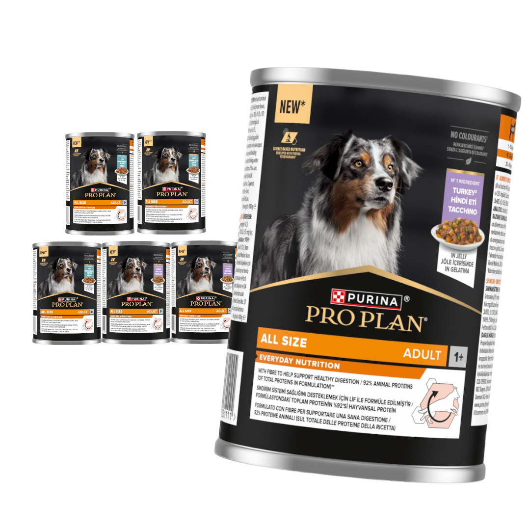 Purina Pro Plan indyk, ryba adult 400 g × 6