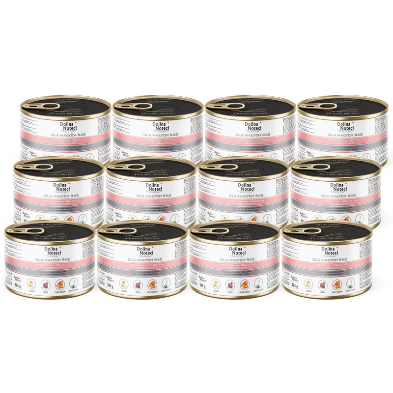 Dolina Noteci Premium wołowina małe rasy 185 g × 12