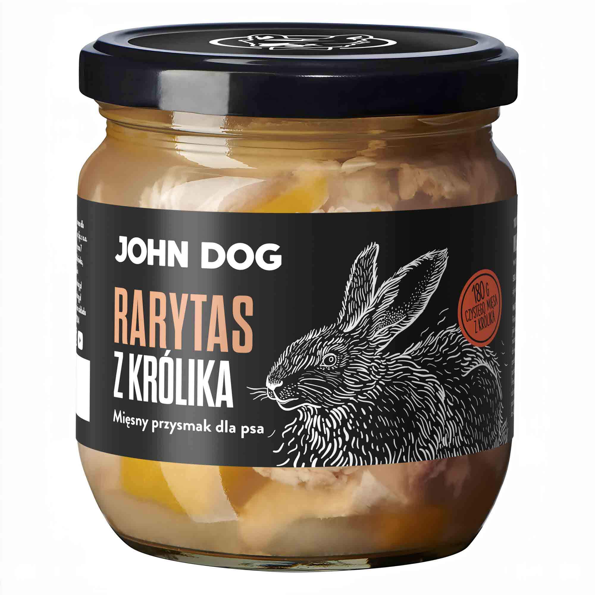 John Dog Rarytas Premium królik z algami morskimi, dynią 380 g