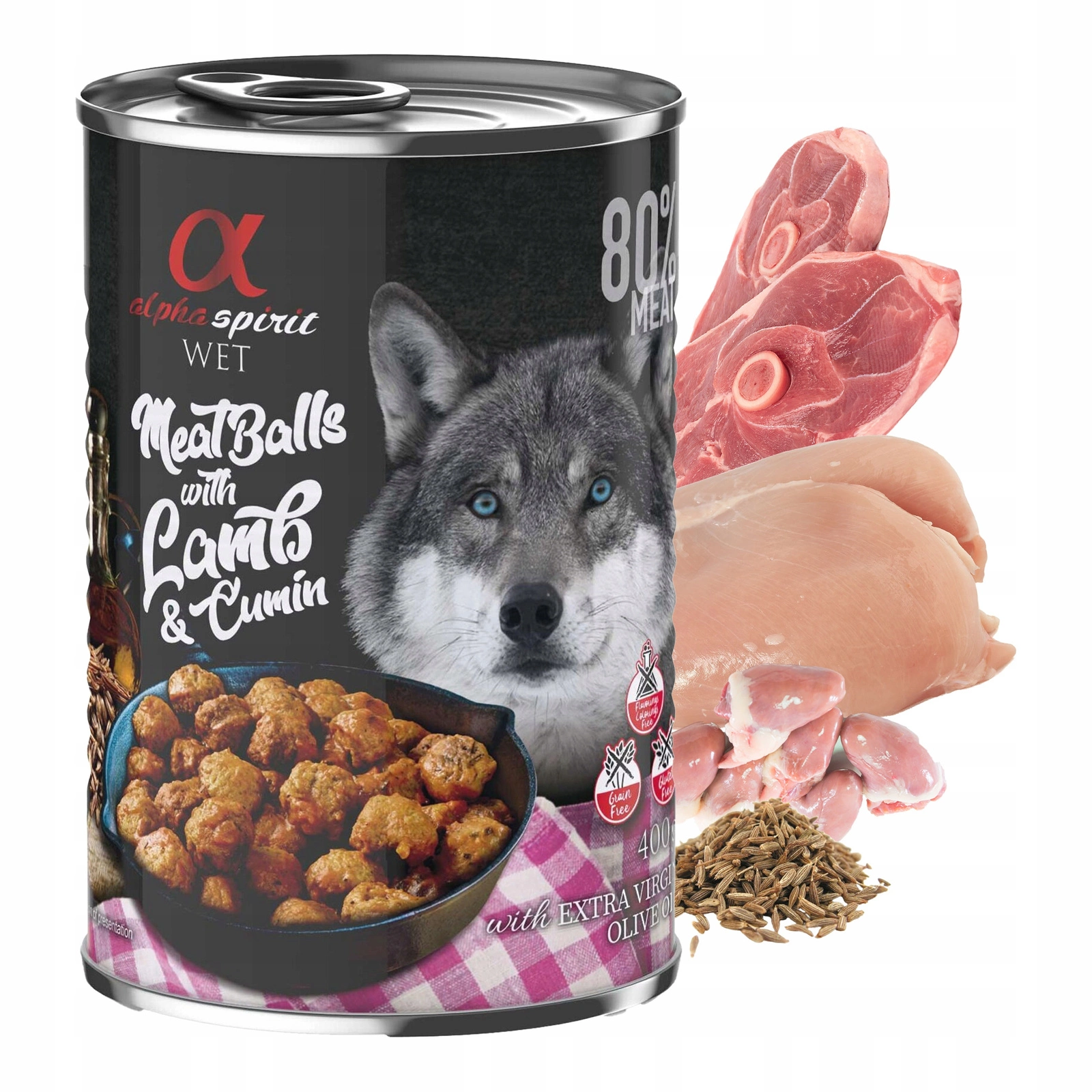 Alpha Spirit klopsiki jagnięcina 400 g
