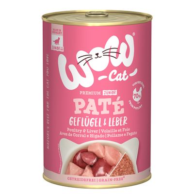 WOW Cat drób pasztet kitten 400 g × 12