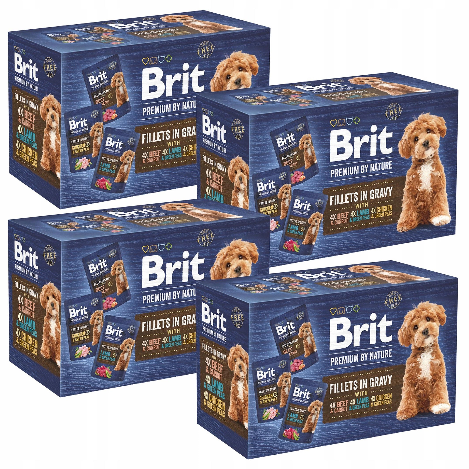 Brit By Nature mix smaków 85 g × 48