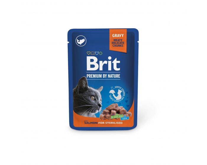 Brit Premium By Nature Sterilised łosoś w sosie 100 g