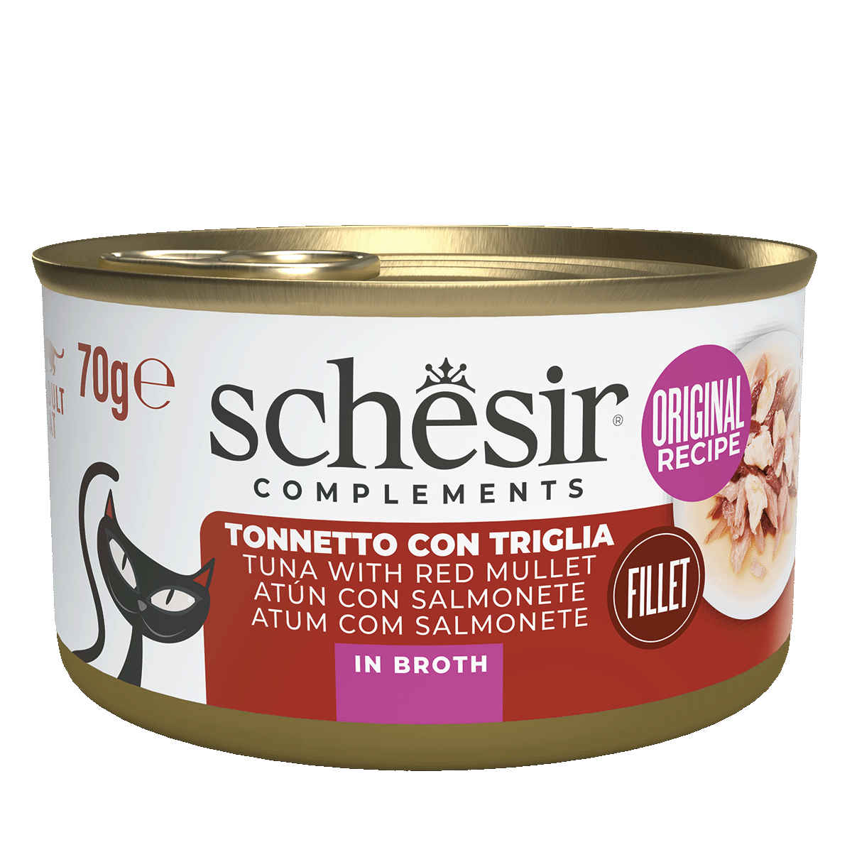 Schesir tuńczyk z barweną w bulionie adult 70 g