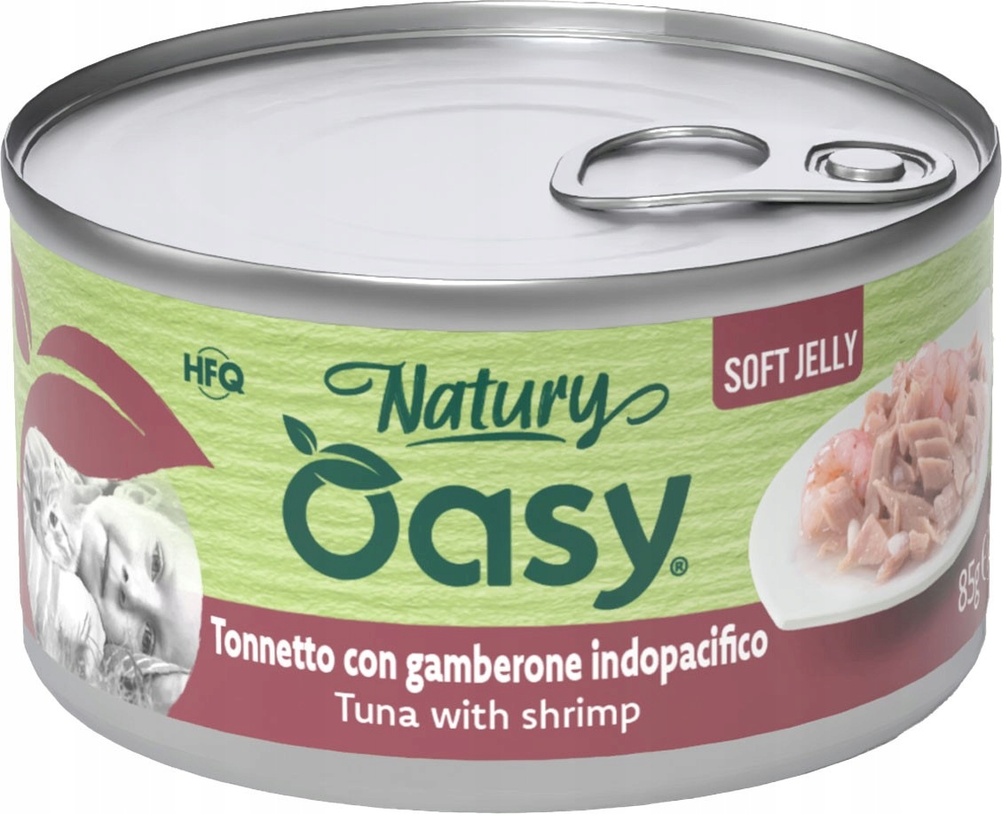 Oasy Cat Natury tuńczyk, krewetki w galaretce adult 85 g