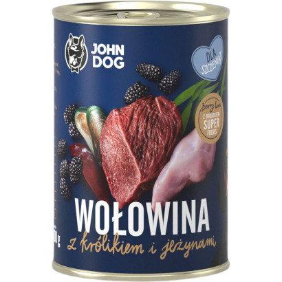 John Dog Berry Line królik, wołowina puppy 400 g