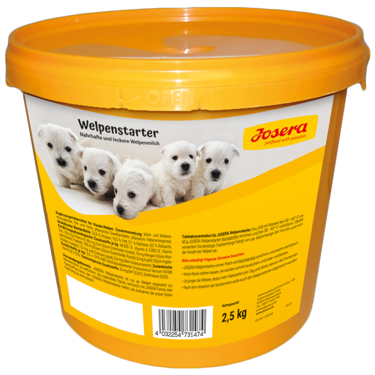 Josera Welpenstarter puppy 2,5 kg