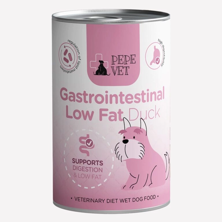Paka Zwierzaka PEPE VET Gastrointestinal Low Fat kaczka 400 g