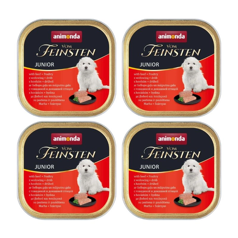 Animonda Vom Feinsten drób, wołowina junior 150 g × 22