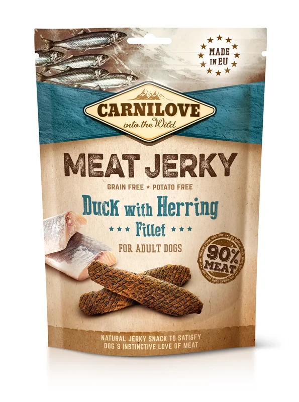 Carnilove Meat Jerky kaczka, śledź 100 g