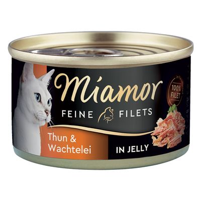 Miamor Feine Filets Sensitive tuńczyk z jajkiem przepiórczym w galaretce 100 g × 24