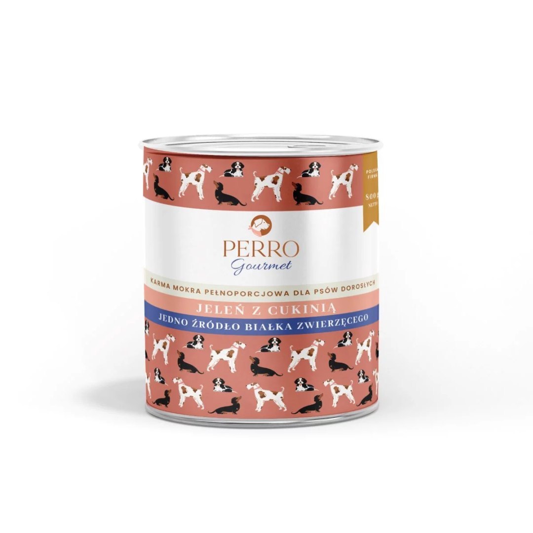 Perro Gourmet jeleń, cukinia adult 800 g