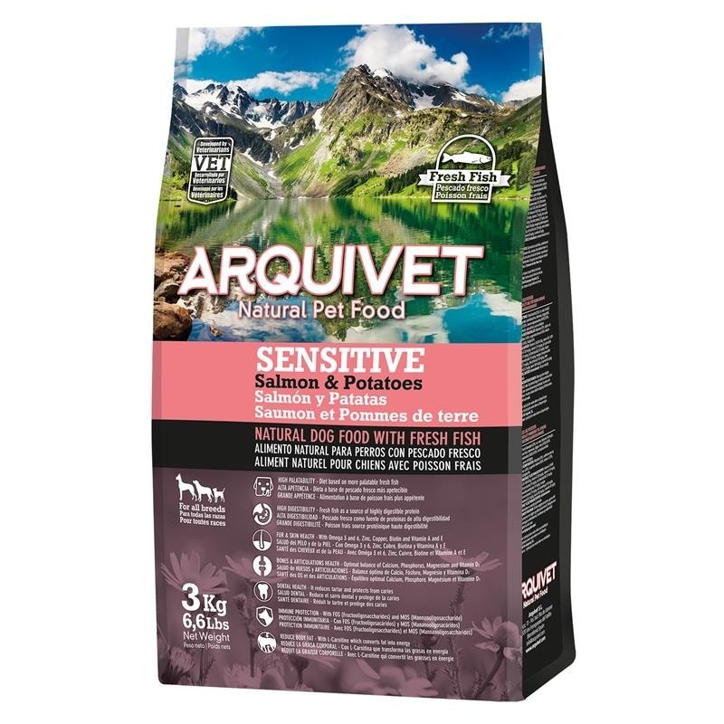 Arquivet Sensitive łosoś 3 kg