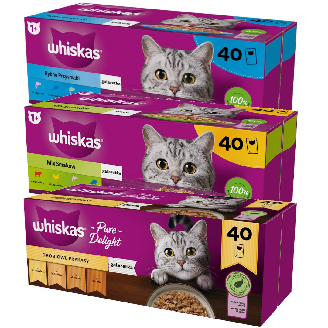 Whiskas mix smaków w galaretce adult 85 g × 120