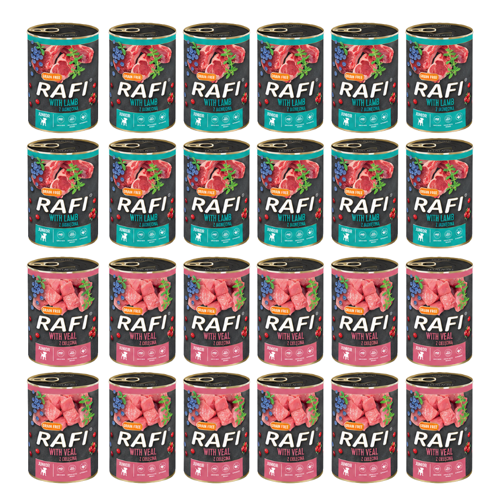 Dolina Noteci Rafi jagnięcina, cielęcina junior 400 g × 24