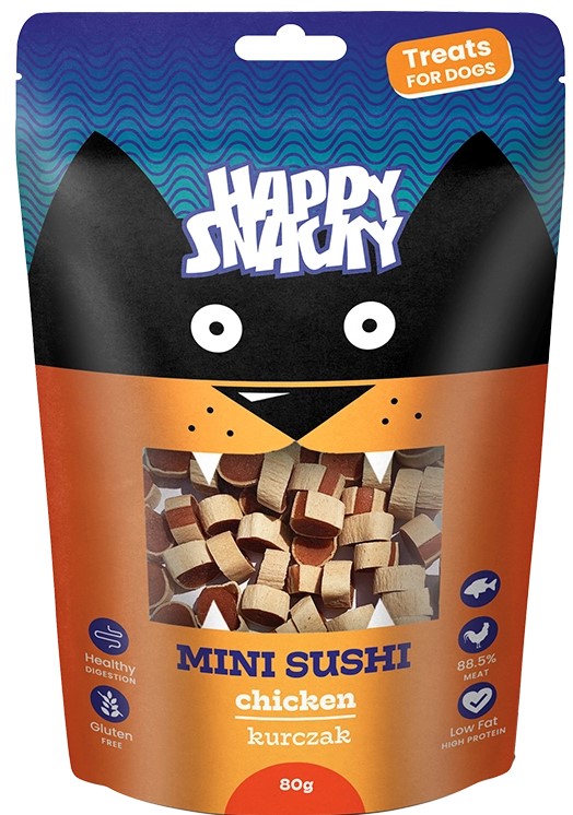 Trzy Psy Treats kurczak małe rasy 80 g
