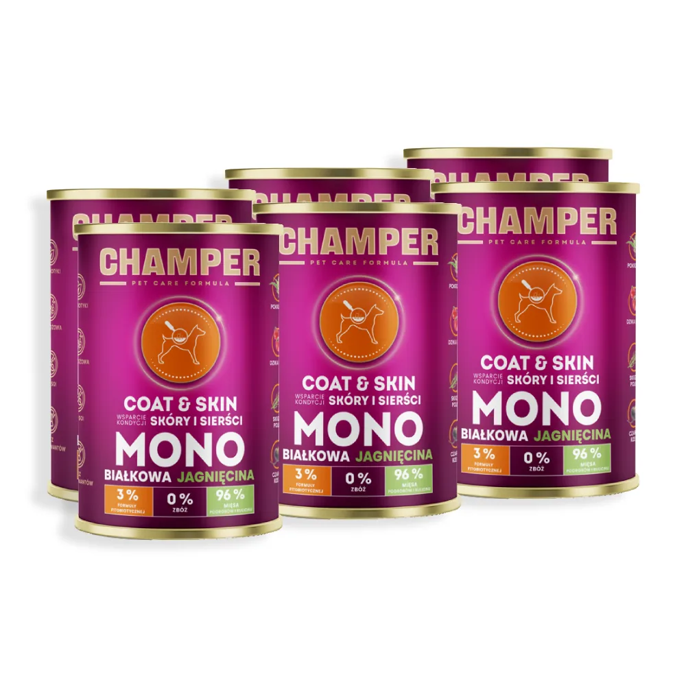 Champer Coat & Skin jagnięcina 400 g × 6