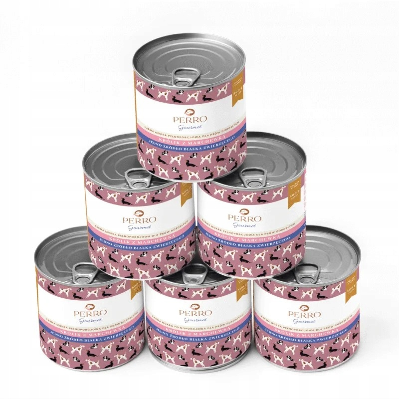 Perro Gourmet królik z marchewką adult 800 g × 6