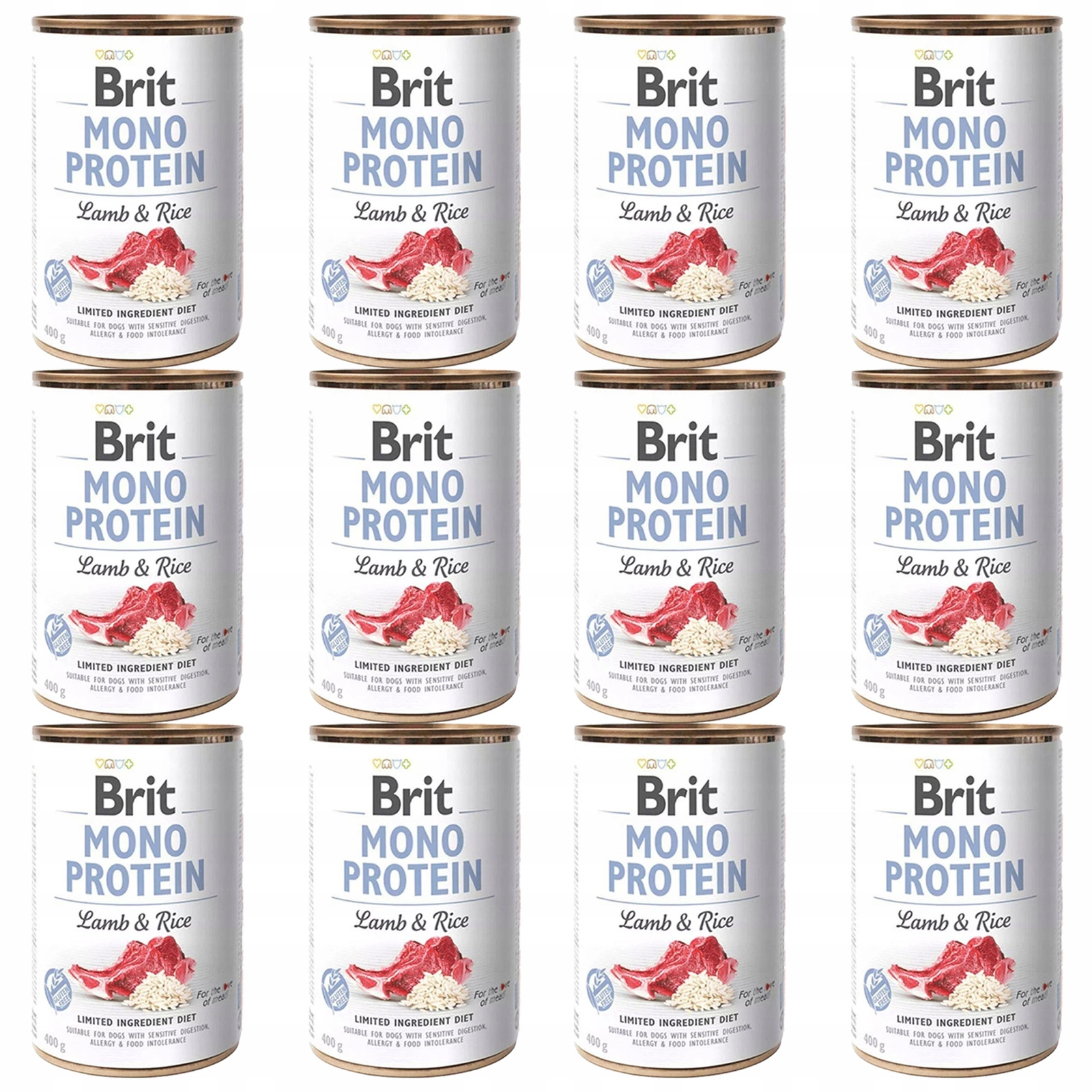 Brit Mono Protein jagnięcina z ryżem 400 g × 12