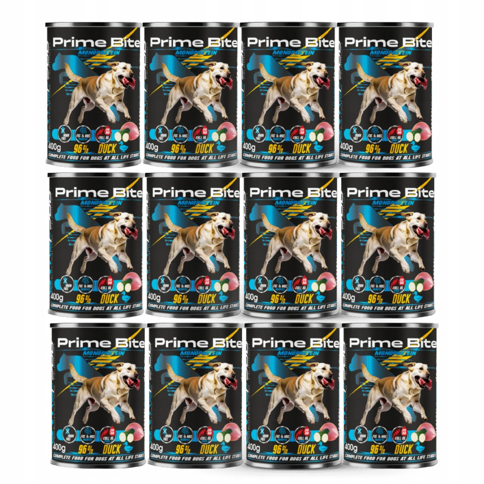Game Dog Prime Bite Monoprotein kaczka 400 g × 12