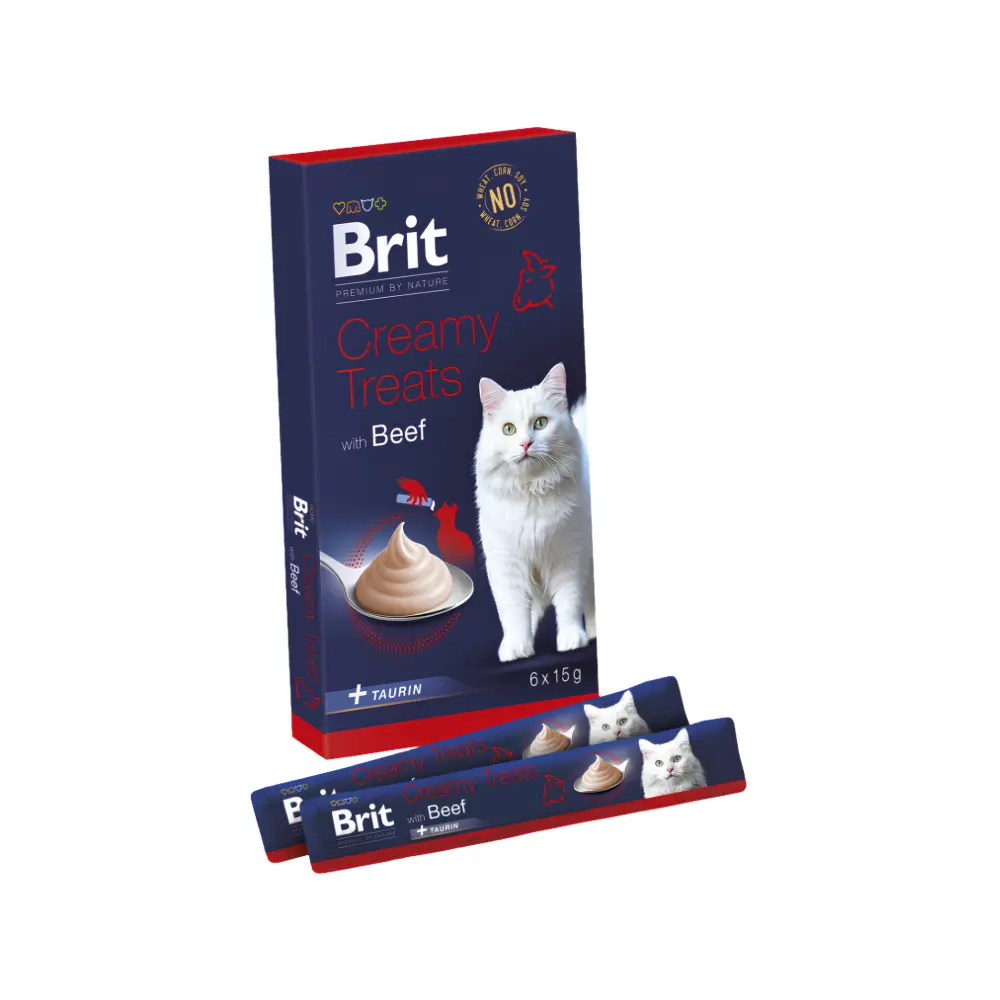 Brit Creamy Treats wołowina w sosie 15 g × 6