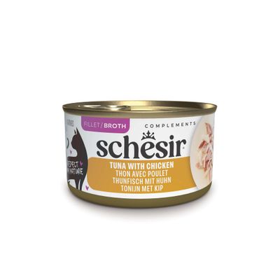 Schesir Complements kurczak, tuńczyk w bulionie 70 g × 12