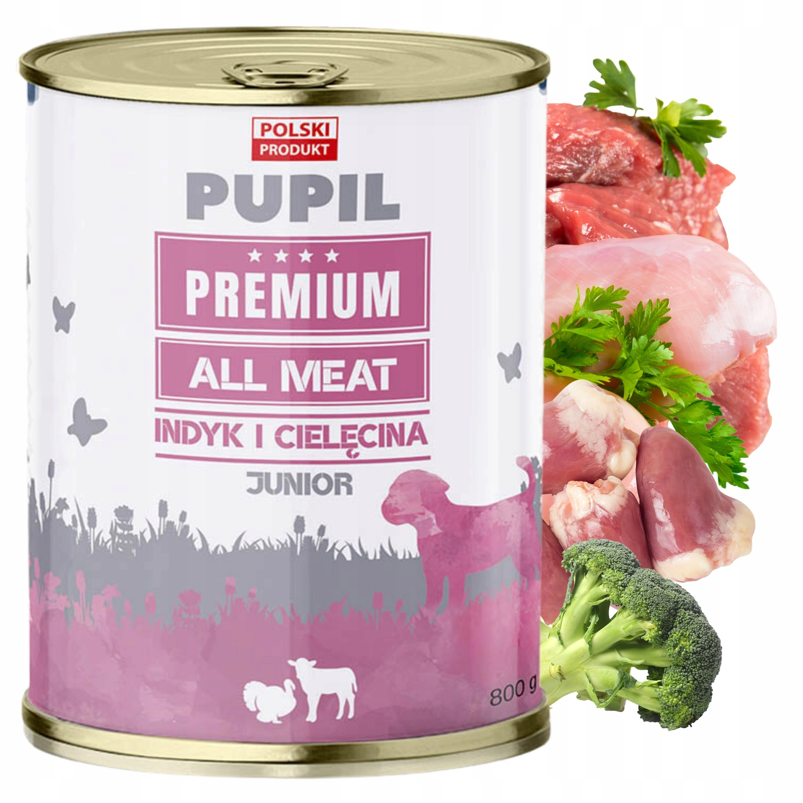 Pupil Premium cielęcina, indyk junior 800 g