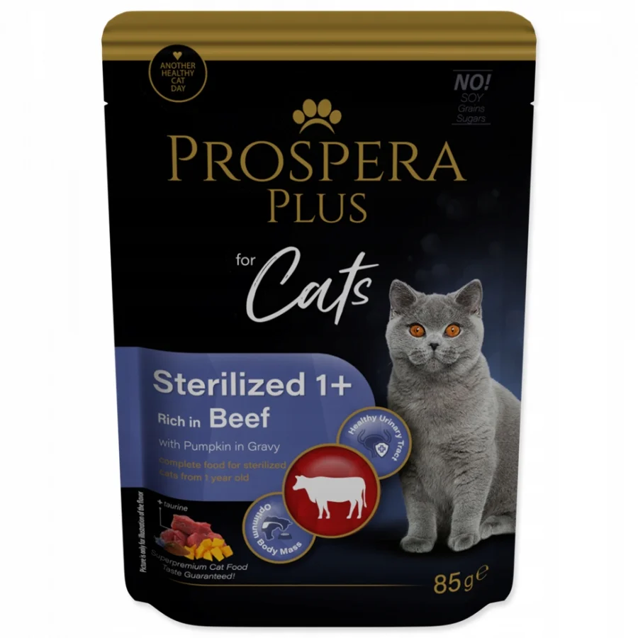 Prospera Sterilised wołowina z dynią kawałki 85 g