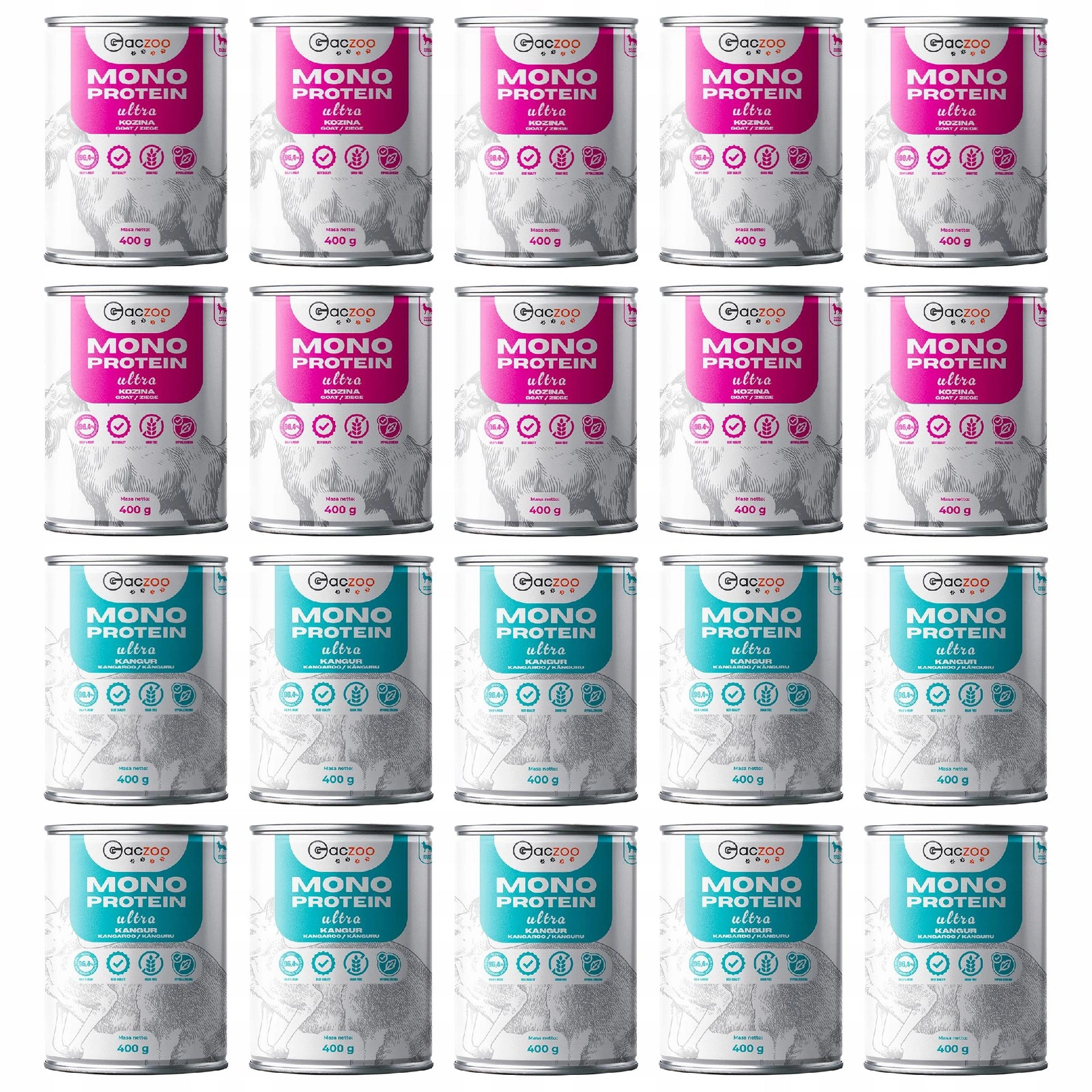Gaczoo Mono Protein Ultra adult 400 g × 20