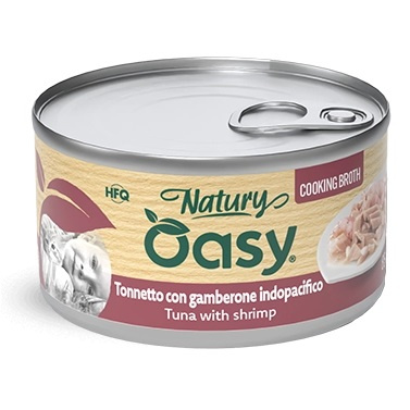 Oasy Natury Cooking Broth tuńczyk, krewetki w bulionie adult 85 g
