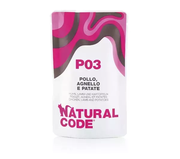 Natural Code jagnięcina, kurczak z ziemniakiem adult 70 g